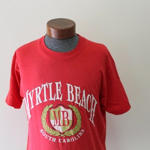Vintage Myrtle Beach South Carolina Souvenir Graphic T-Shirt 1980s