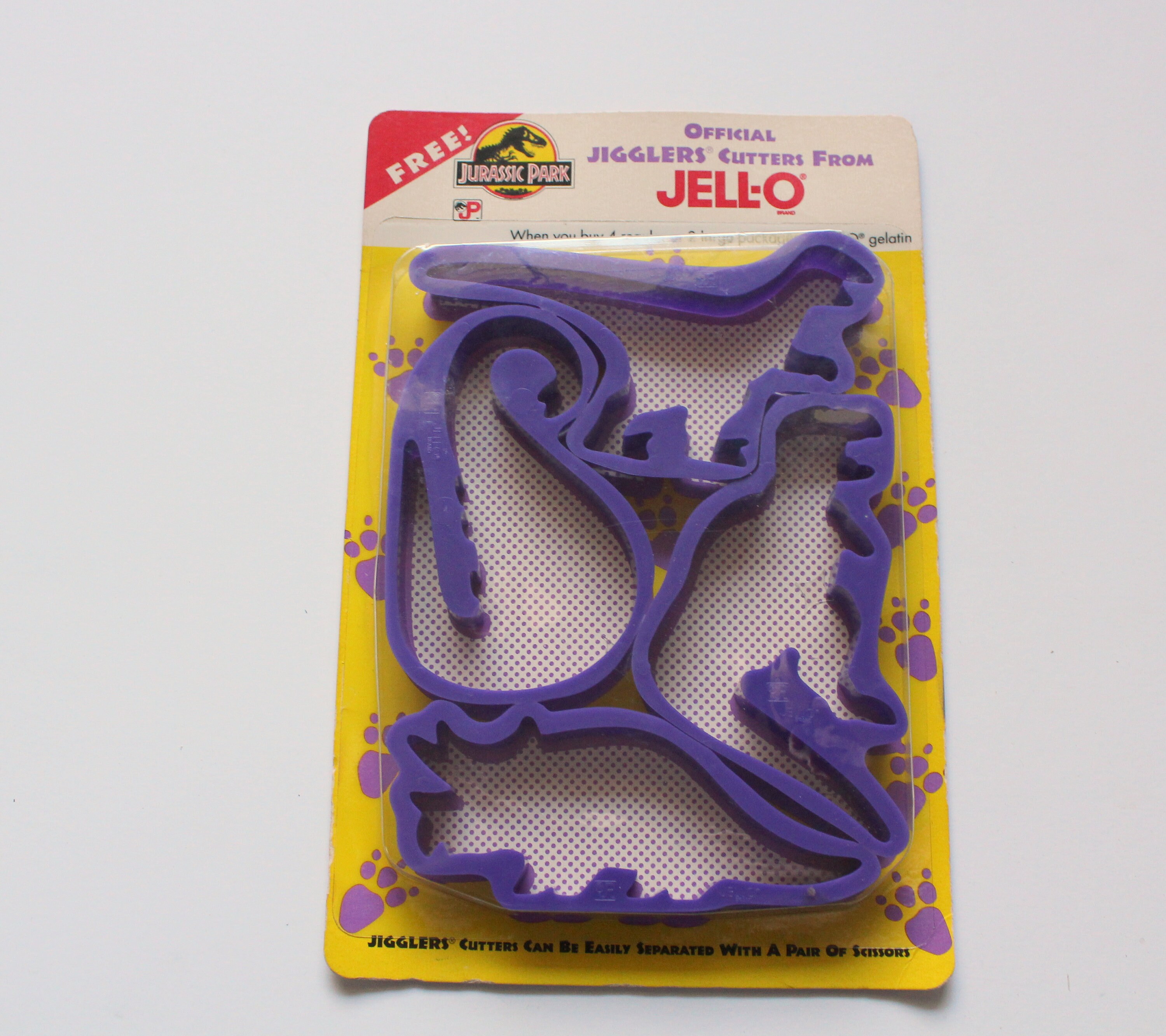 Moules Jell-O Jurassic Park – Emporte-pièces Dinosaures, Vintage 1984, Neuf