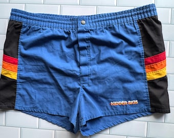 Vintage Men's Kidder Skis Swim Trunk Shorts 1980s