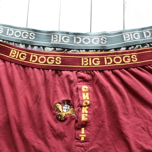 Vintage Pair of Big Dogs Men's Boxer Shorts Size Large 1990s