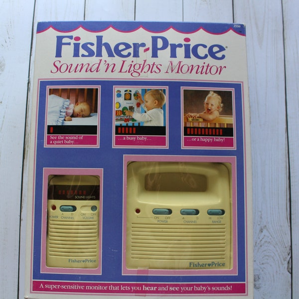 Vintage Fisher-Price Sound 'N Lights Baby Monitor 1993