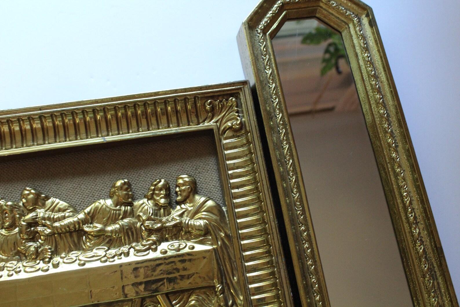 Vintage Homco the Last Supper 3D Wall Art With Framed Mirrors 1983 - Etsy