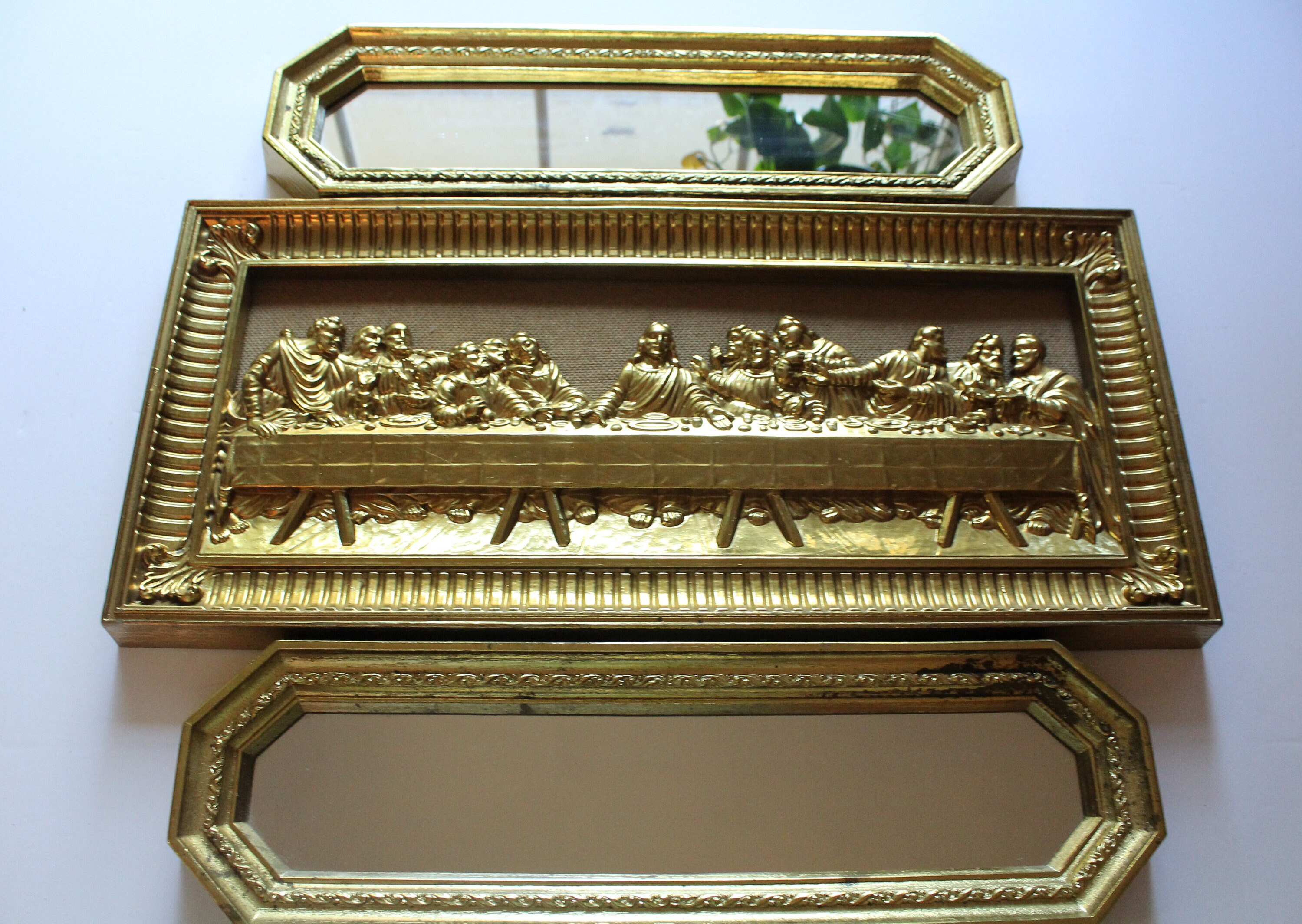 Vintage Homco the Last Supper 3D Wall Art With Framed Mirrors 1983 - Etsy