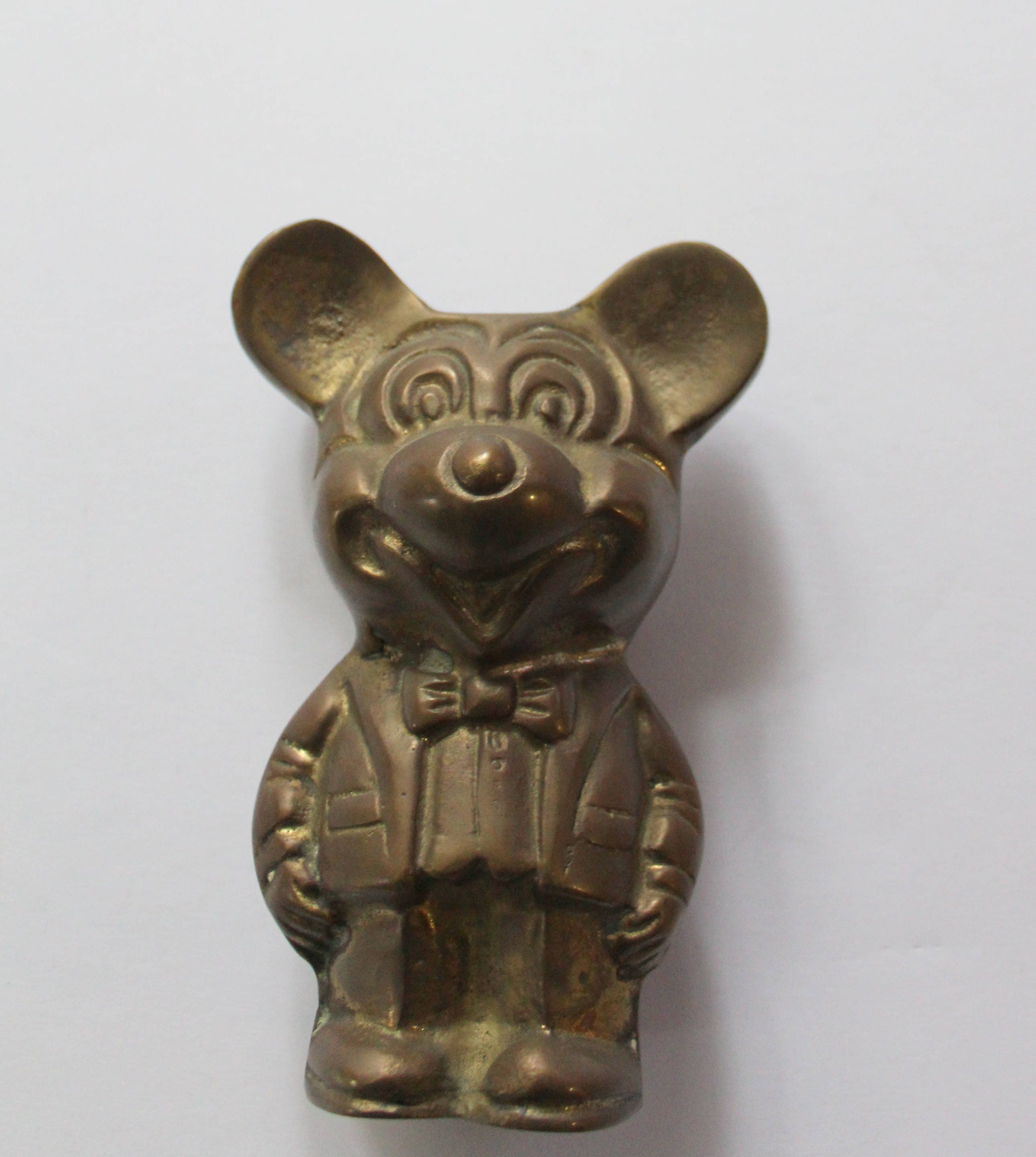 Vintage Brass Mickey Mouse Statue 1970s | Etsy