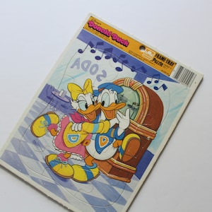 Vintage Goldener Walt Disney es Donald Duck Frame-Tray Puzzle 1980er Jahre