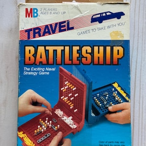 Vintage Battleship Travel Board Game 1986
