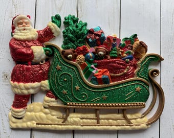 1970年代～80年代のヴィンテージクリスマスブローモールド壁飾り – 3個