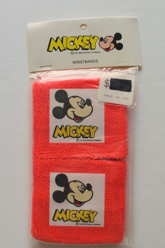 Vintage Walt Disney Mickey Mouse Neon Wristband 1… - image 2