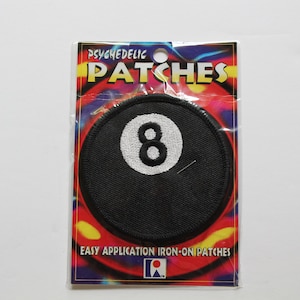 Vintage Magic 8 Ball Psychedelic Iron On Patch 1990s