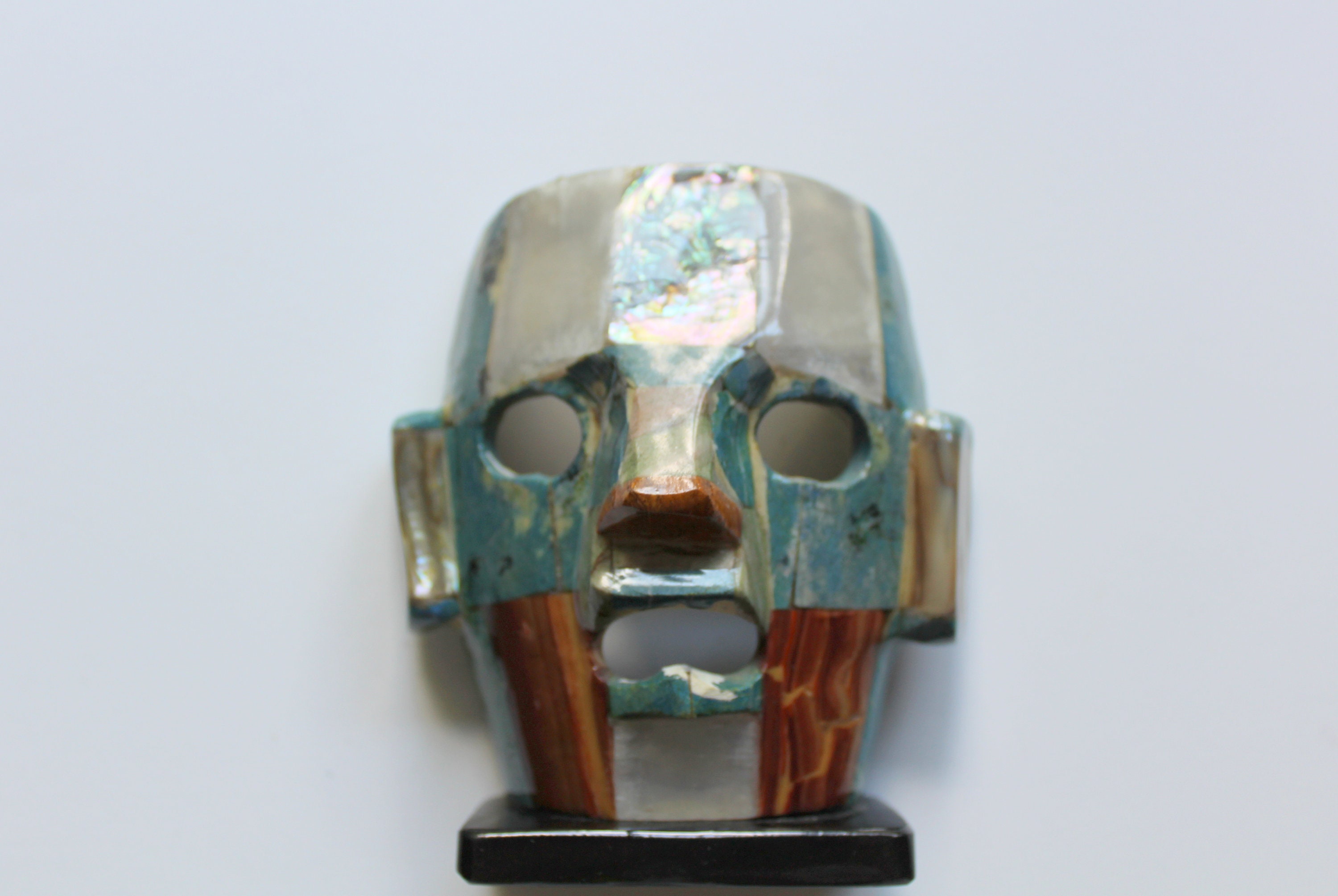 Vintage Stone Mosaic Mayan Death Mask Folk Art Sculpture 1970s - Etsy