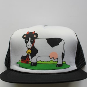 Vintage New Deadstock MSR Imports Moooo Cow Talking Adjustable Trucker Hat 1994