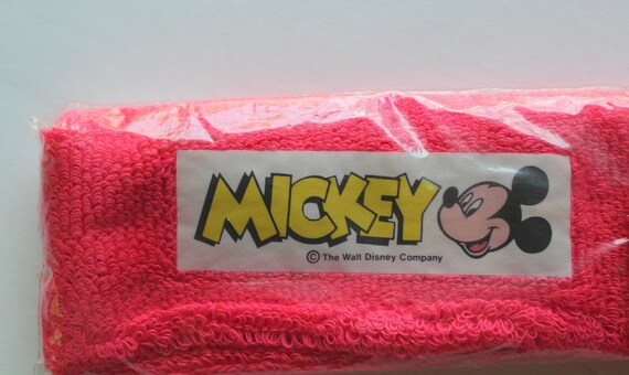 Vintage Walt Disney Mickey Mouse Neon Sweatband 1… - image 5