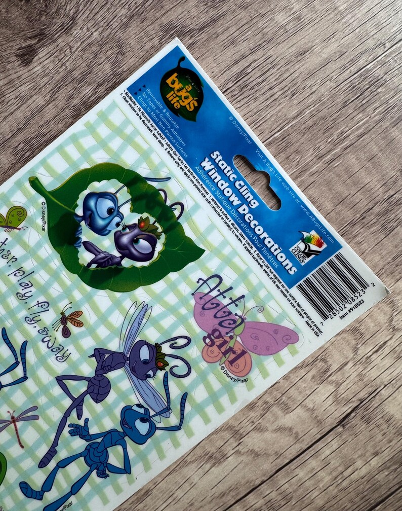 Vintage A Bug’s Life Window Cling Decals 1998 - Etsy