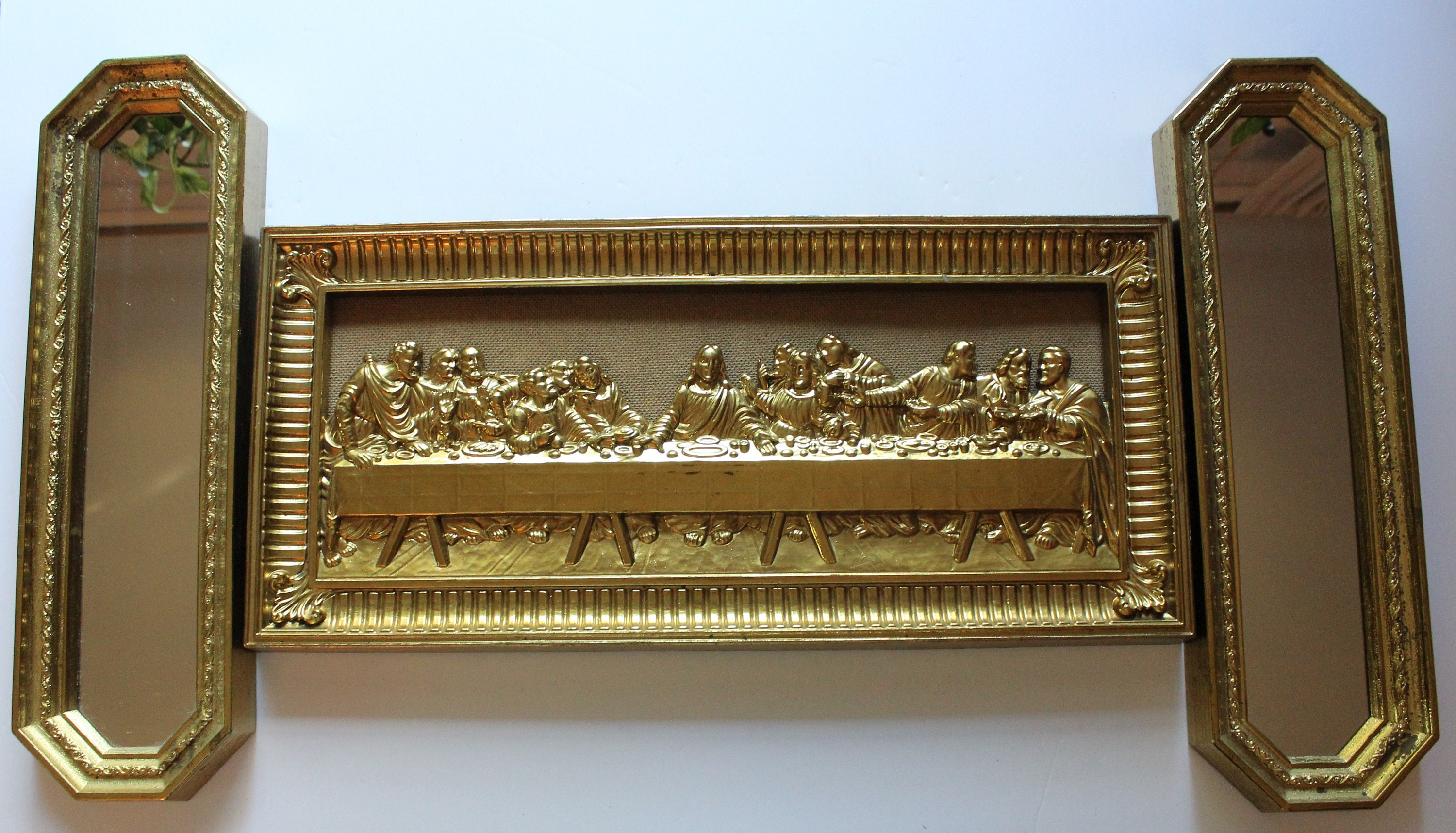 Vintage Homco the Last Supper 3D Wall Art With Framed Mirrors 1983 - Etsy