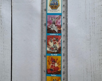 Vintage GoBots 12 Inch Clear Plastic Ruler By Tonka 1984