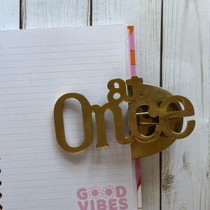 Vintage At Once Brass Paper Clip Desk Accessory 1970s