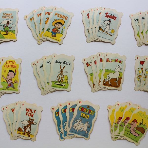 Vintage Harvey Famous Cartoons Funday Card Game 1950s