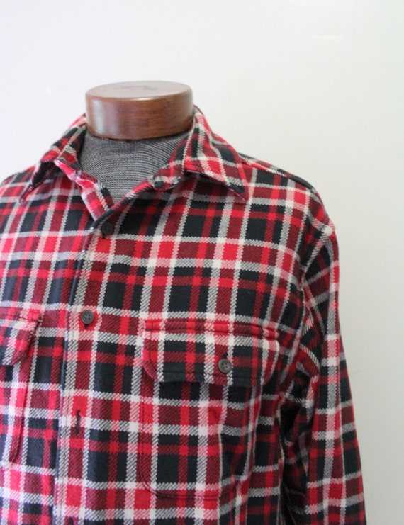 Vintage Men s Eddie Bauer Flannel Plaid Cotton Long Sleeve Shirt Size Small 1980s Etsy UK