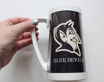 Copo plástico termoserv vintage Duke University Blue Devils, década de 1970