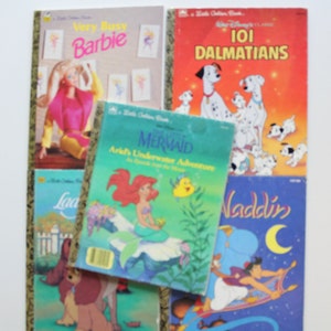 Juego Vintage de 5 Libros de Oro 1990s