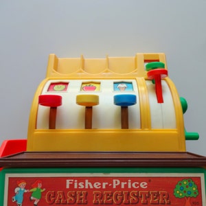 Vintage Fisher Price Cash Register Toy 1974