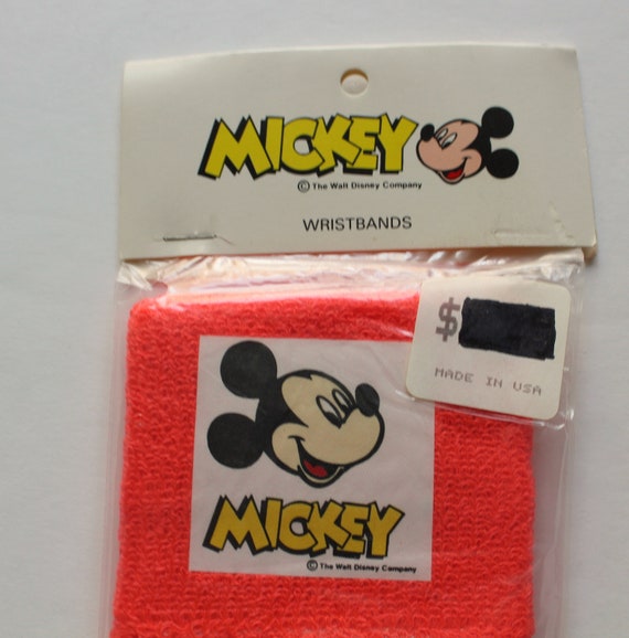 Vintage Walt Disney Mickey Mouse Neon Wristband 1… - image 3