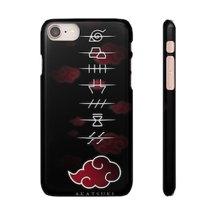 Akatsuki Cloud Phone Case, Red Cloud Anime Cover, Japanese Symbol Style, Impact-Resistant Polycarbonate