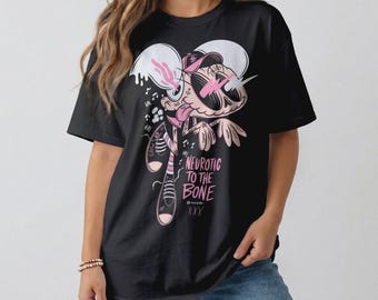Basket Case Lab Sister T-Shirt | 90s Cartoon Parody Skeleton Tee
