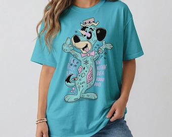 Hound Dog Rock Roll T-Shirt | Retro Cartoon Tattoo Streetwear