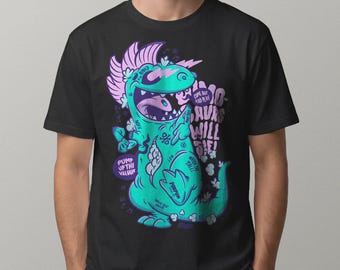 90s Dinosaur T-Shirt | Skate Punk Kaiju Reptile Graphic Tee