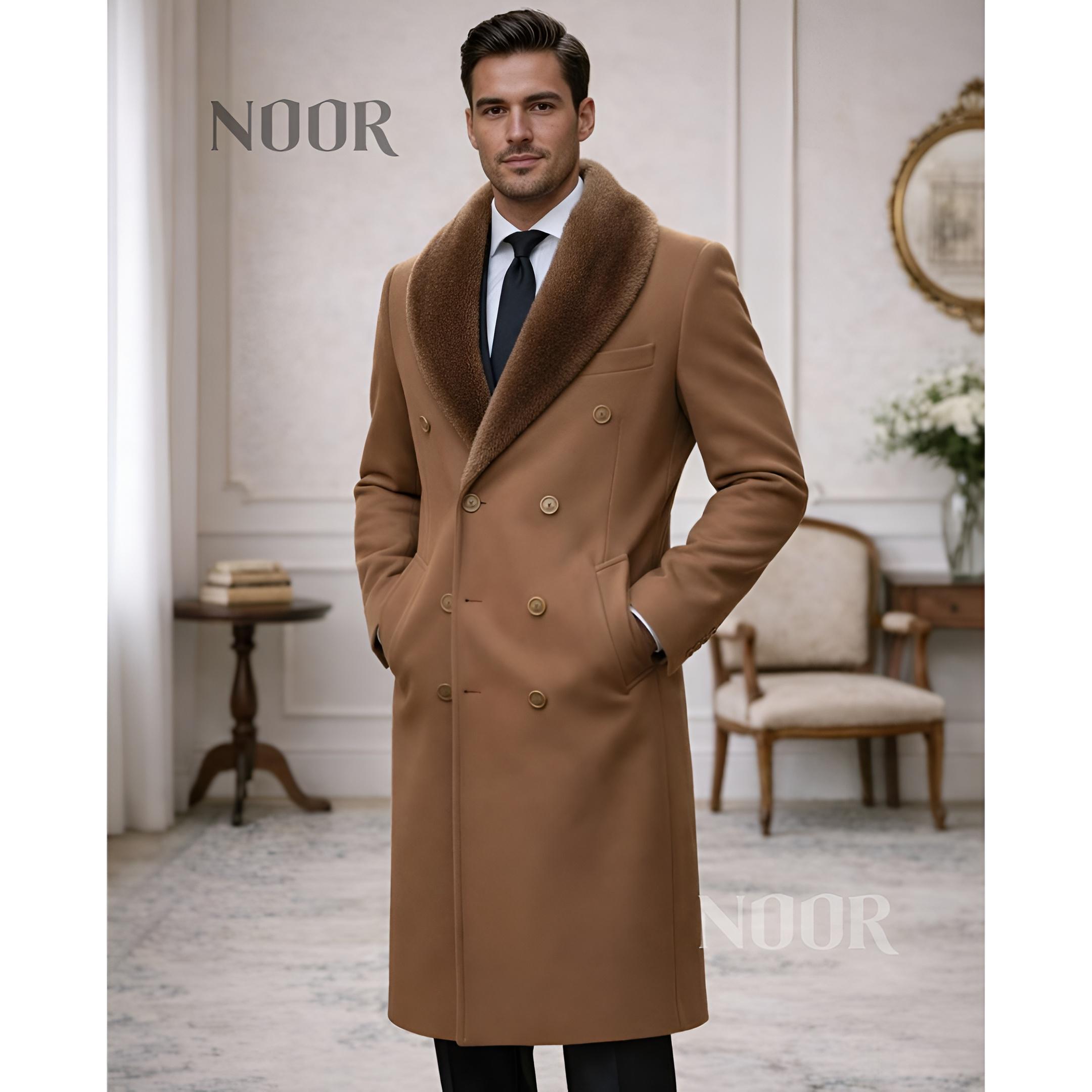 Atelier Cashmere Single Breasted Coat in Camel