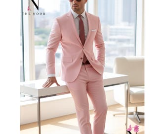 Blush rosa terno de casamento roupa do noivo trauanzug herren traje homme élégant moderno cerimônia de verão formal masculino
