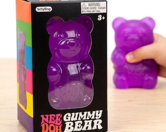 Schylling NeeDoh Gummy Bear Squishy Stress Toy – Purple