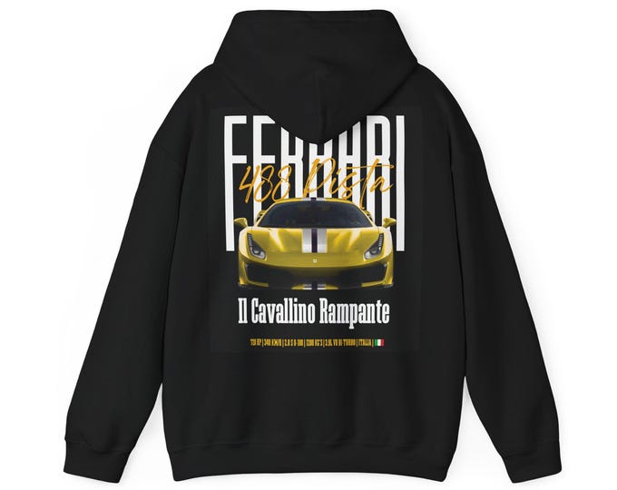 Ferrari 488 Pista Furious Hoodie Yellow/Black