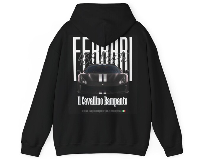 Ferrari 488 Pista Furious Hoodie Black