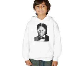 Kid's G.O.A.T. Jaafar and Michael Jackson Inspired Split Face Portrait hoodie | Youth sweatshirt