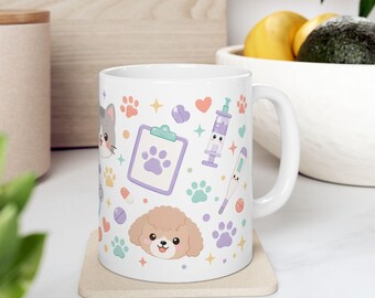 Vet Tech Mug, Veterinary Technician Gift, Saving Paws Coffee Cup, Vet Tech Appreciation Mug, Animal Lover Mug, 11oz 15oz Ceramic