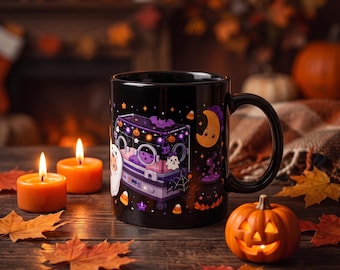 Halloween NICU Nurse Mug 11oz 15oz, Spooky Neonatal Black Mug, Funny Halloween NICU Nurse Gift Cup