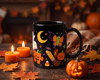 Halloween SPED Teacher Mug 11oz 15oz, Spooky Special Education Black Mug, Funny Halloween SPED Gift Cup