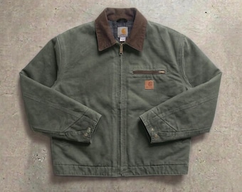 Vtg 90s CARHARTT DETROIT J97 JACKET // Deadstock Canvas Blanket