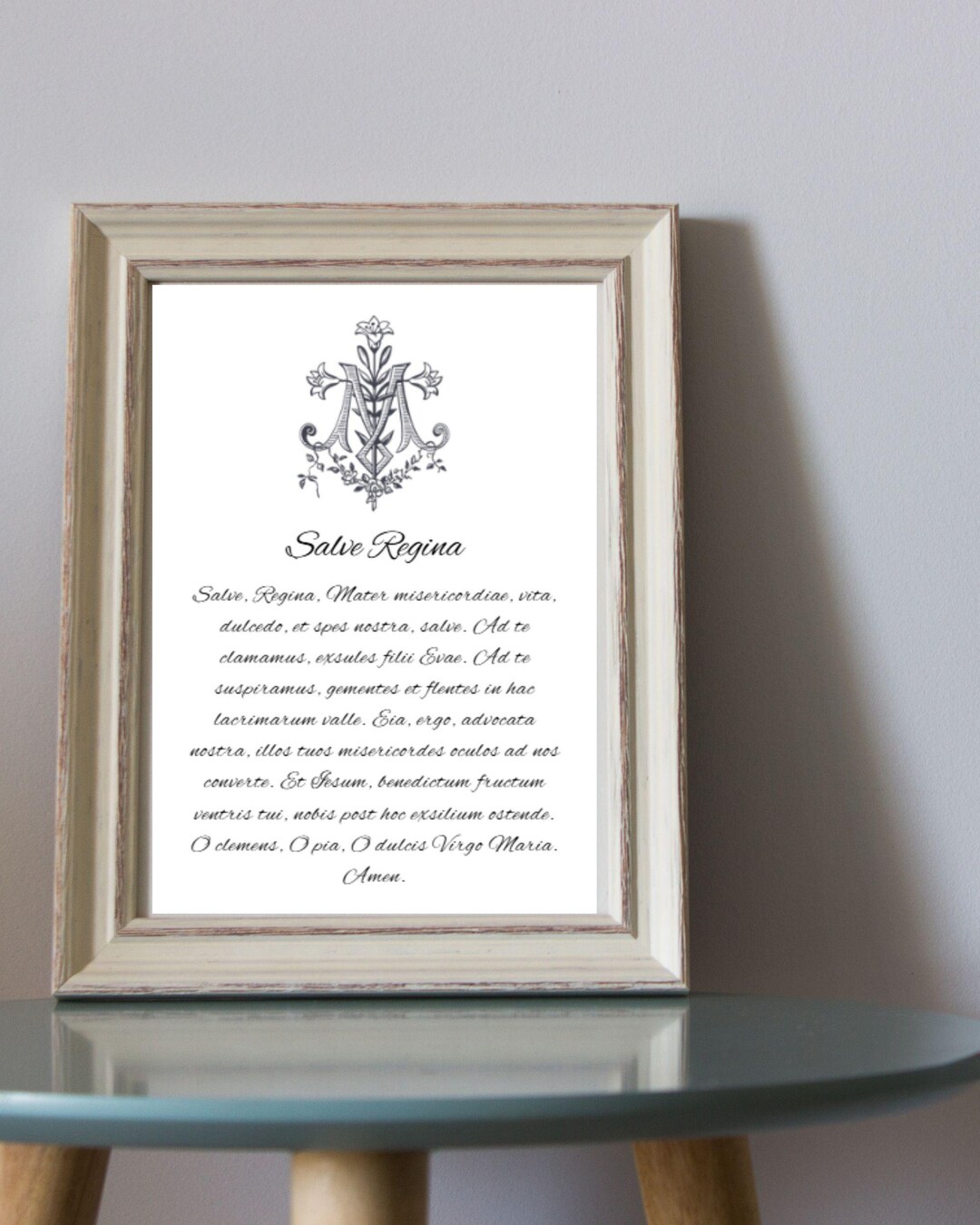 Salve Regina Prayer Printable, Digital Download, Catholic Decor, Hail ...