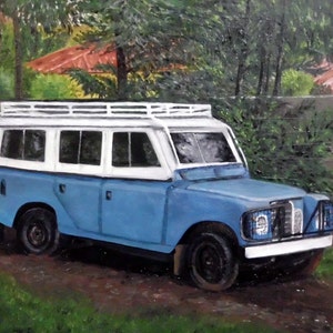 Land Rover oil painting on masonite. This Land Rover in all it's glory, can be found in Ethiopia.... image 3