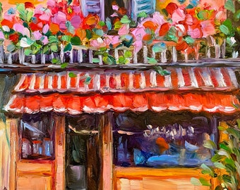 Italian shop oil painting