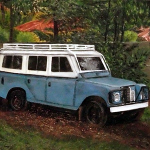 Land Rover oil painting on masonite. This Land Rover in all it's glory, can be found in Ethiopia.... image 2