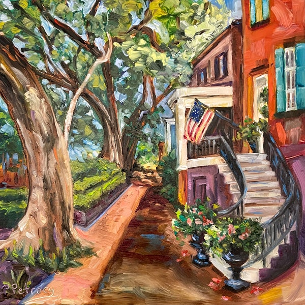 Savannah Ga Oil Painting Etsy