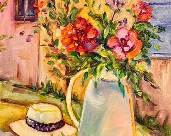 A sunny day oil painting