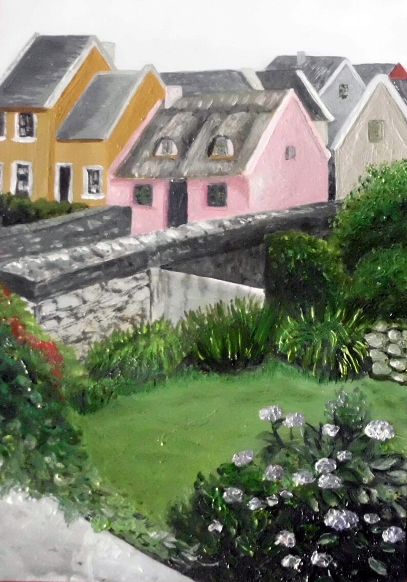 Doolin print from an OOAK oil painting Ireland,matted and ready to frame image 1