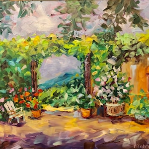 Winery in Provence, original oil painting