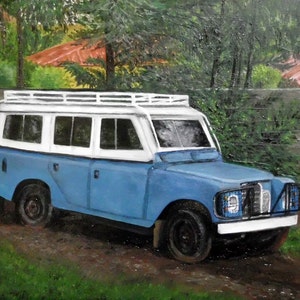 Land Rover oil painting on masonite. This Land Rover in all it's glory, can be found in Ethiopia.... image 1