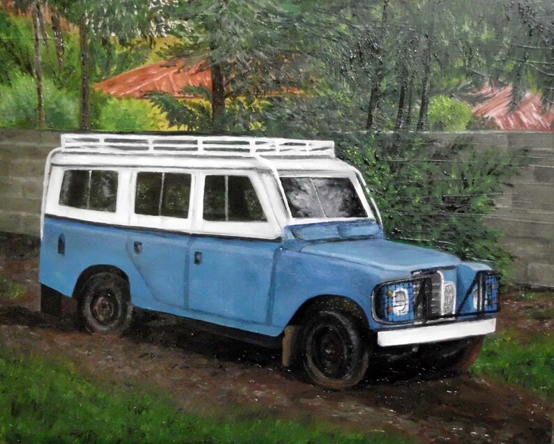 Land Rover oil painting on masonite. This Land Rover in all it's glory, can be found in Ethiopia.... image 1